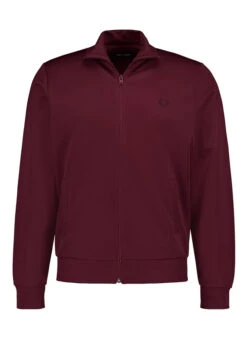 Fred Perry, Trainingsjacke, Baumwolle, Weinrot