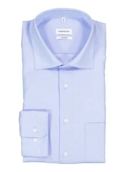 Seidensticker, Hemd, Comfort Fit, Baumwolle Blickdicht, Blau