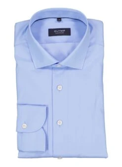 OLYMP Signature, Hemd, Tailored Fit, Baumwolle, Hellblau