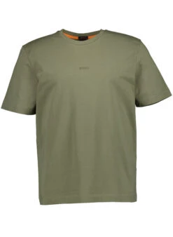 BOSS Orange, T-Shirt, Relaxed Fit, Baumwolle, Dunkelgrün