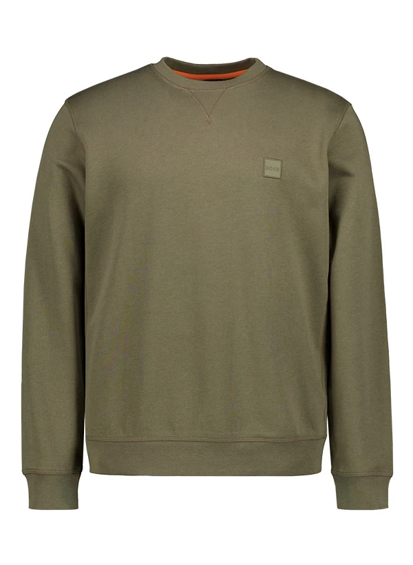 BOSS Orange, Sweatshirt Westart, Baumwolle, flaschengrün BOSS Orange, Sweatshirt Westart, Baumwolle, Flaschengrün -Herrenausstatter Verkaufe 447056 norm