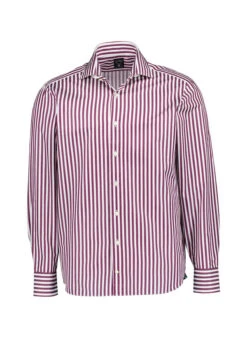 Van Laack, Hemd, Vl-Mivara-TF, Tailor Fit, Baumwolle, Lila-weiß Gestreift