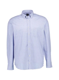 Van Laack, Hemd, Tailor Fit, Baumwolle, Blau Kariert