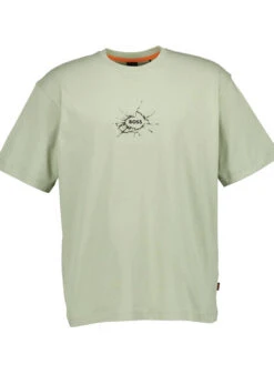 BOSS Orange, T-Shirt Voyage, Baumwolle, Grün