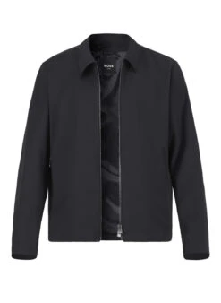 BOSS Black, Blouson Hanry, Slim Fit, Schurwolle Super120, Schwarz