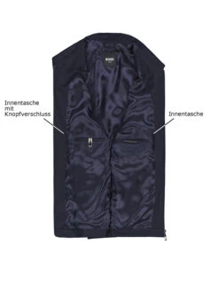 BOSS Black, Blouson Hanry, Slim Fit, Schurwolle Super120, Dunkelblau -Herrenausstatter Verkaufe 447158 norm3