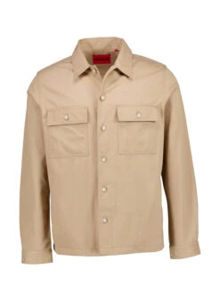 HUGO, Overshirt Epoldo, Baumwolle, Beige