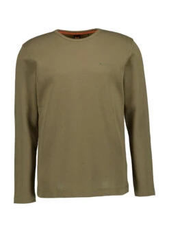 BOSS Orange, Longsleeve Tempesto, Baumwolle, Olivgrün