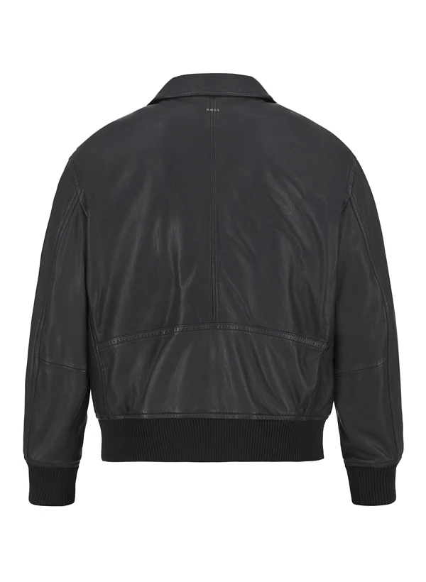 BOSS Orange, Lederjacke Joberg, Schafnappa, schwarz BOSS Orange, Lederjacke Joberg, Schafnappa, Schwarz -Herrenausstatter Verkaufe 447269 norm2