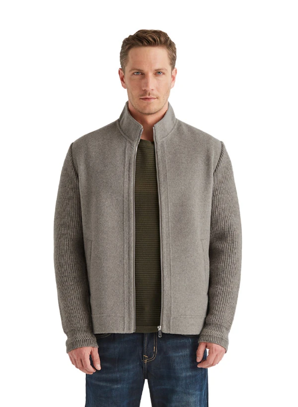 MILESTONE, Jacke MSKennedy, Woll-Stretch, hellgrau MILESTONE, Jacke MSKennedy, Woll-Stretch, Hellgrau -Herrenausstatter Verkaufe 447315 norm2