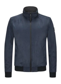 MILESTONE, Blouson MSHarris, Mikrovelours Wasserabweisend, Nachtblau