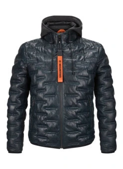 MILESTONE, Lederjacke MSAlonso, Lammnappa Sorona®, Nachtblau