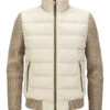 MILESTONE, Steppjacke MSDean, Mikrovelours Strick Sorona®, Sand
