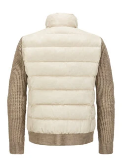 MILESTONE, Steppjacke MSDean, Mikrovelours Strick Sorona®, Sand -Herrenausstatter Verkaufe 447339 norm3