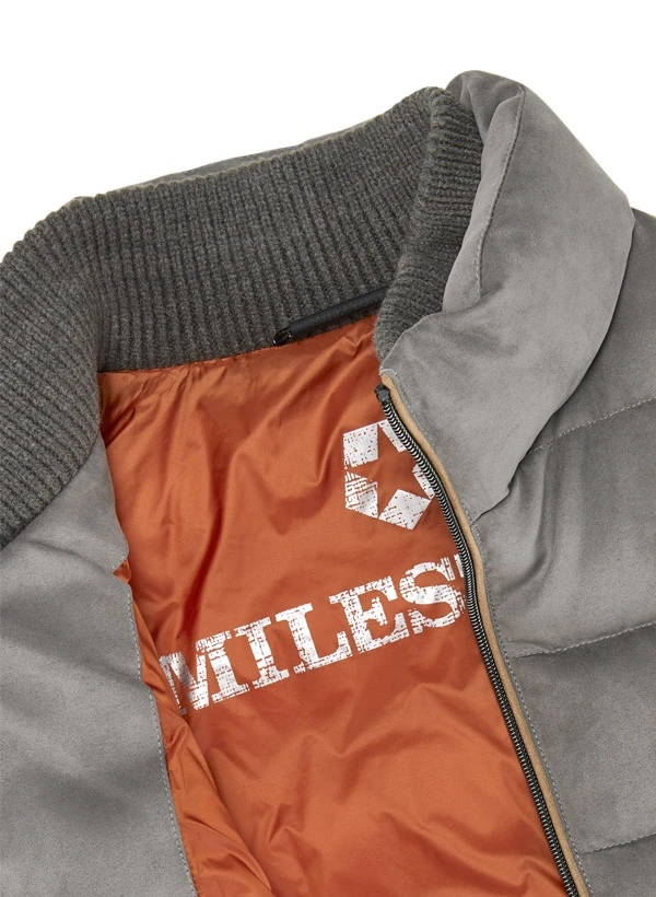 MILESTONE, Steppjacke MSDean, Mikrovelours Strick sorona®, grau MILESTONE, Steppjacke MSDean, Mikrovelours Strick Sorona®, Grau -Herrenausstatter Verkaufe 447340 norm4