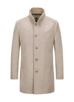 MILESTONE, Mantel MSDuran, Wolle, Hellbeige Meliert