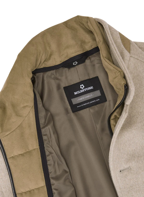 MILESTONE, Mantel MSDuran, Wolle, hellbeige meliert MILESTONE, Mantel MSDuran, Wolle, Hellbeige Meliert -Herrenausstatter Verkaufe 447358 norm4