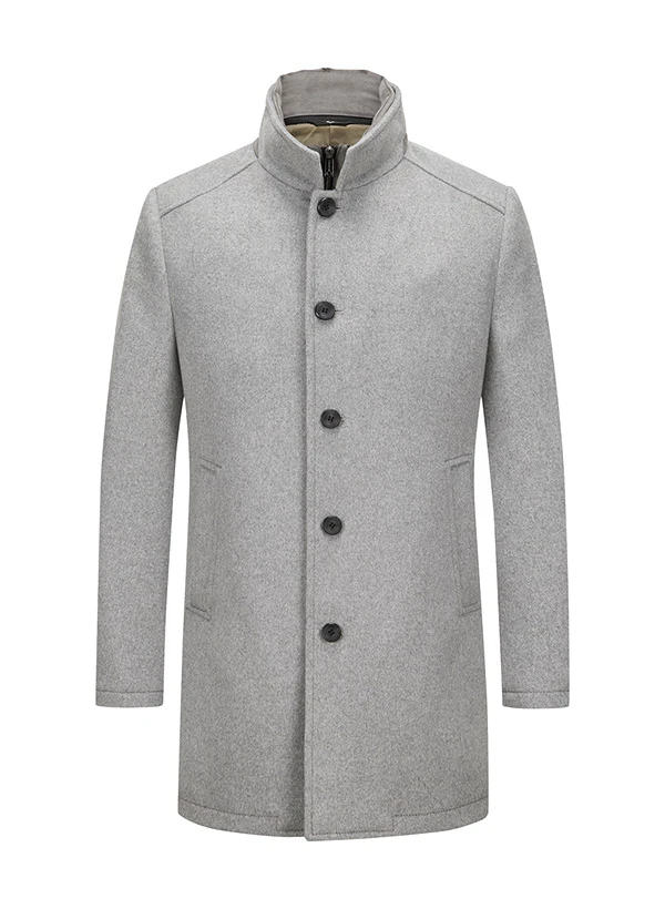 MILESTONE, Mantel MSDuran, Wolle, hellgrau meliert MILESTONE, Mantel MSDuran, Wolle, Hellgrau Meliert -Herrenausstatter Verkaufe 447359 norm