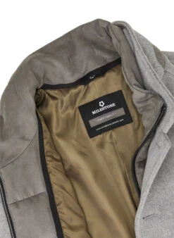 MILESTONE, Mantel MSDuran, Wolle, Hellgrau Meliert 3 MILESTONE, Mantel MSDuran, Wolle, Hellgrau Meliert -Herrenausstatter Verkaufe 447359 norm4