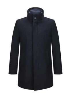 MILESTONE, Mantel MSLancaster, Wolle, Nachtblau
