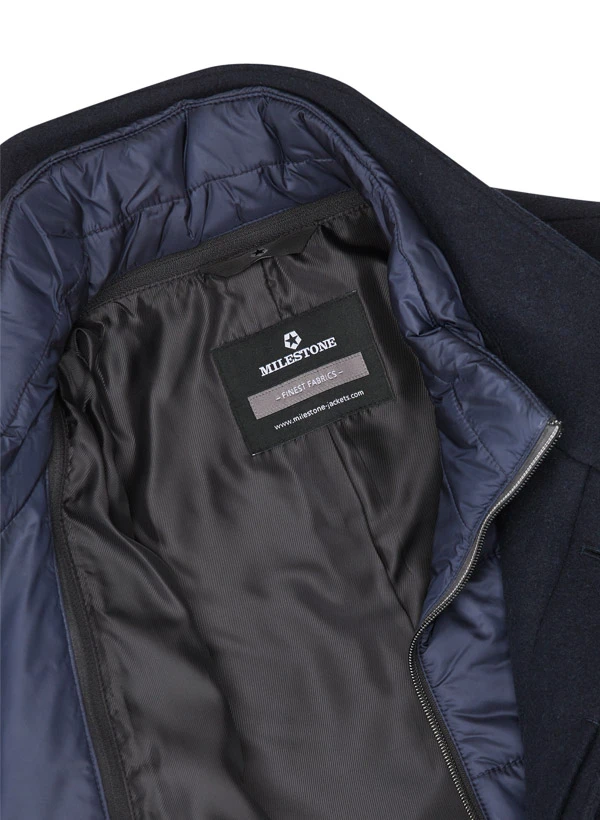 MILESTONE, Mantel MSLancaster, Wolle, nachtblau MILESTONE, Mantel MSLancaster, Wolle, Nachtblau -Herrenausstatter Verkaufe 447360 norm4