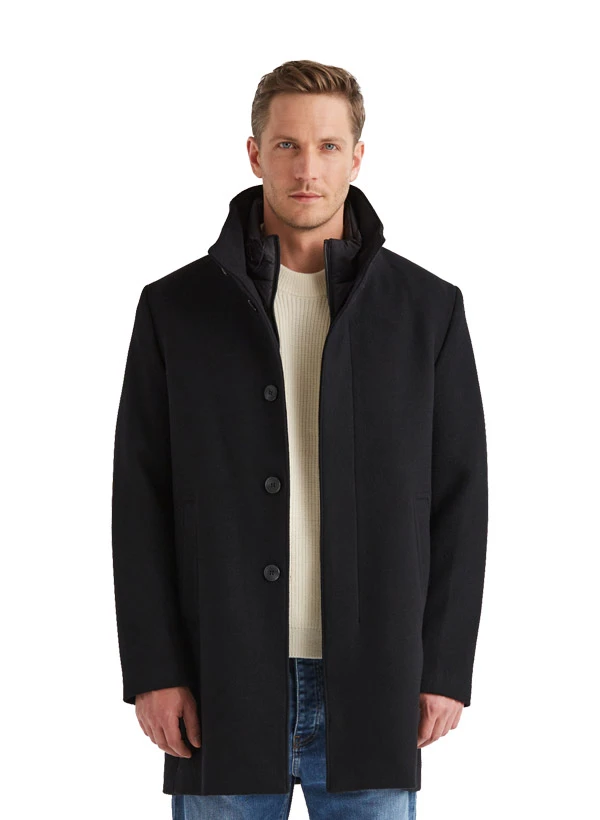 MILESTONE, Mantel MSLancaster, Wolle, schwarz MILESTONE, Mantel MSLancaster, Wolle, Schwarz -Herrenausstatter Verkaufe 447361 norm2