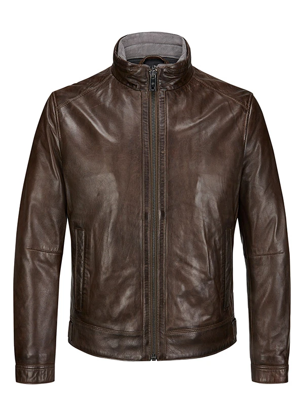 MILESTONE, Lederjacke MSBarney, Lammnappa wattiert, mittelbraun MILESTONE, Lederjacke MSBarney, Lammnappa Wattiert, Mittelbraun -Herrenausstatter Verkaufe 447368 norm