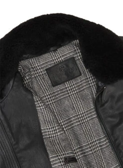 MILESTONE, Lederjacke MSTerry, Rindleder Wattiert, Schwarz -Herrenausstatter Verkaufe 447371 norm4