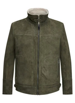 MILESTONE, Jacke MSCamino, Ziegenvelours Webfell, Dunkelgrün