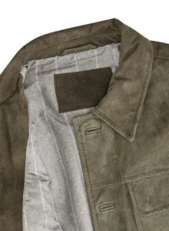 MILESTONE, Overshirt MSLaurel, Ziegenvelours Wattiert, Dunkelgrün -Herrenausstatter Verkaufe 447376 norm4