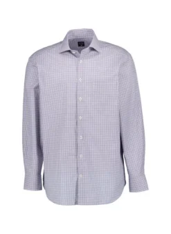 Van Laack, Hemd VL-Rivara-CFN, Comfort Fit, Baumwolle, Weiß-navy Kariert