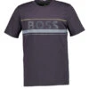 BOSS Green, T-Shirt Tee Iconic Zone, Baumwolle, Dunkelgrau