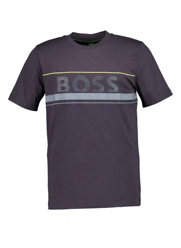 BOSS Green, T-Shirt Tee Iconic Zone, Baumwolle, dunkelgrau BOSS Green, T-Shirt Tee Iconic Zone, Baumwolle, Dunkelgrau -Herrenausstatter Verkaufe 447630 norm
