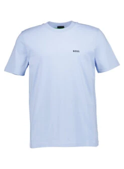 BOSS Green, T-Shirt, Baumwoll-Jersey, Himmelblau