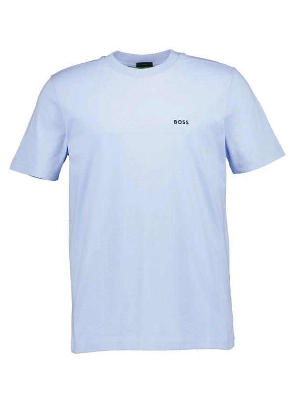 BOSS Green, T-Shirt, Baumwoll-Jersey, himmelblau BOSS Green, T-Shirt, Baumwoll-Jersey, Himmelblau -Herrenausstatter Verkaufe 447632 norm
