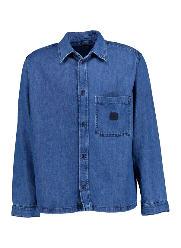 BOSS Orange, Jeanshemd Laredo, Baumwoll-Denim, dunkelblau BOSS Orange, Jeanshemd Laredo, Baumwoll-Denim, Dunkelblau -Herrenausstatter Verkaufe 447633 norm