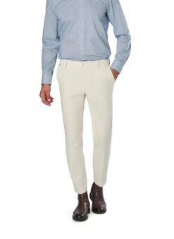 BOSS Black, Chino Kane, Regular Fit, Baumwolle, Ecru