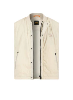 BOSS Orange, Weste Ogear, Mikrofaser, Hellbeige