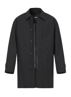 BOSS Black, Mantel Jared, Regualr Fit, Mikrofaser GORE-TEX®-Membrane, Schwarz