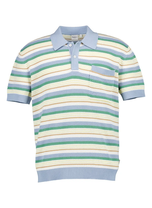 Pepe Jeans, Kurzarmpullover Preston, Baumwolle, blau gestreift Pepe Jeans, Kurzarmpullover Preston, Baumwolle, Blau Gestreift -Herrenausstatter Verkaufe 448011 norm