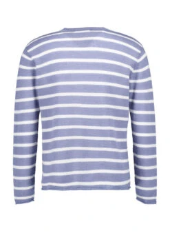 JUVIA, Pullover Livian, Wolle-Alpaka, Blau Gestreift -Herrenausstatter Verkaufe 448026 norm2