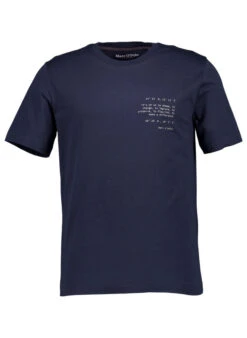Marc O'Polo, T-Shirt, Regular Fit, Bio Baumwolle, Dunkelblau