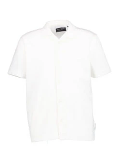 Marc O'Polo, Kurzarmhemd, Regular Fit, Seersucker, Ecru
