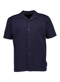 Marc O'Polo, Kurzarmhemd, Regular Fit, Seersucker, Dunkelblau