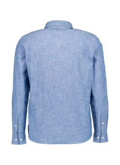 Marc O'Polo, Hemd, Shaped Fit, Bio Baumwolle, Jeansblau -Herrenausstatter Verkaufe 448054 norm2