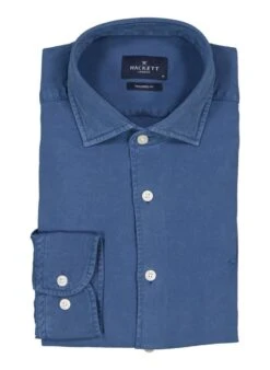 HACKETT, Hemd, Tailored Fit, Tencel, Denim