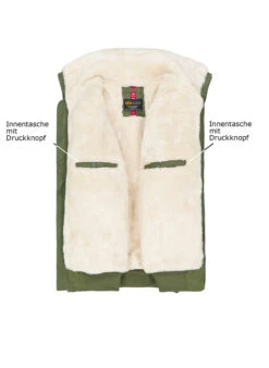 ALPHA INDUSTRIES, Blouson B15, Regular Fit,Mikrofaser Warmgefüttert, Grün -Herrenausstatter Verkaufe 448118 norm3