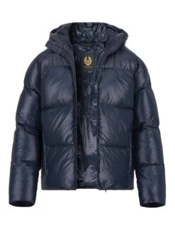 BELSTAFF, Daunenjacke Resolve, Mikrofaser Wasserabweisend, Dunkelblau