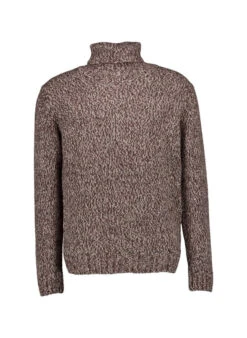 BALDESSARINI, Rollkragenpullover, Merinowolle Extrafein, Braun Meliert