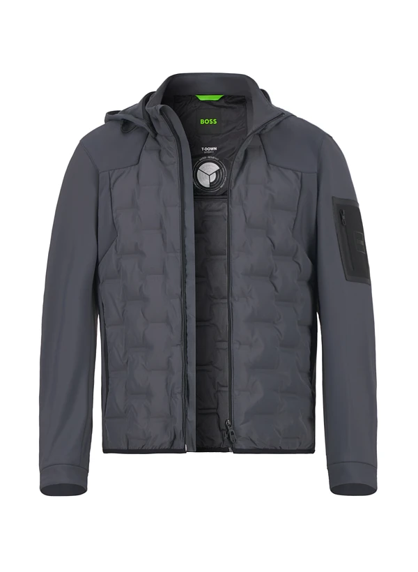 BOSS Green, Jacke T-Down, Mikrofaser, dunkelgrau BOSS Green, Jacke T-Down, Mikrofaser, Dunkelgrau -Herrenausstatter Verkaufe 448363 norm